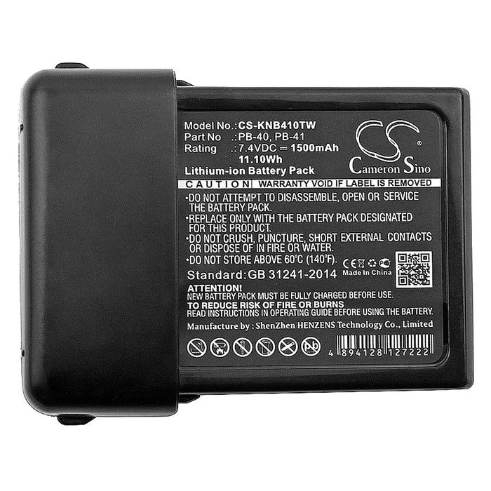 CS-KNB410TW : Battery for Kenwood TK-2118, TK-3118 - Replaces KENWOOD PB-40, PB-41