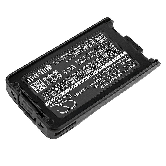 CS-KNB550TW : 7.4v 1400mAh Li-ION battery for Kenwood, replaces KNB-55L, KNB-57L etc.