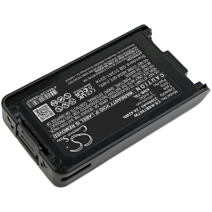 CS-KNB780TW : 7.4v 3300mAh Li-ION battery for Kenwood, replaces KNB-78L etc.