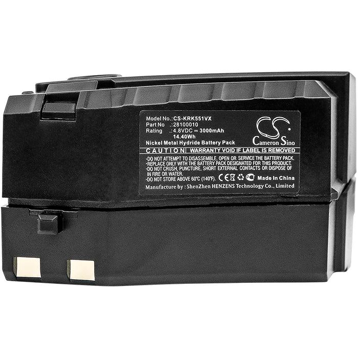 CS-KRK551VX : Battery for Karcher KC55, K55 Cordless Electric Broom, 1.258-505.0 and others - Replaces Karcher 28100010, 6.654-118.0, GP 160SCHE