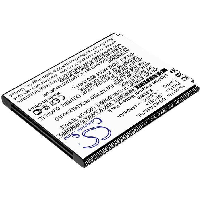 CS-KZA157SL : Battery for Kazuna eTalk 4G, KAZ-F019, KAZ-F019PP and others - Replaces Kazuna BP1578