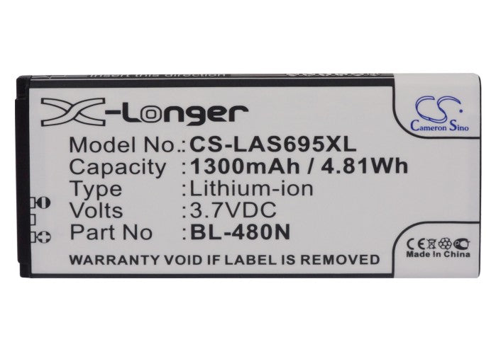 CS-LAS695XL : Battery for LG Optimus M+, MS695, Optimus Plus and others - Replaces LG BL-48ON, EAC61758502