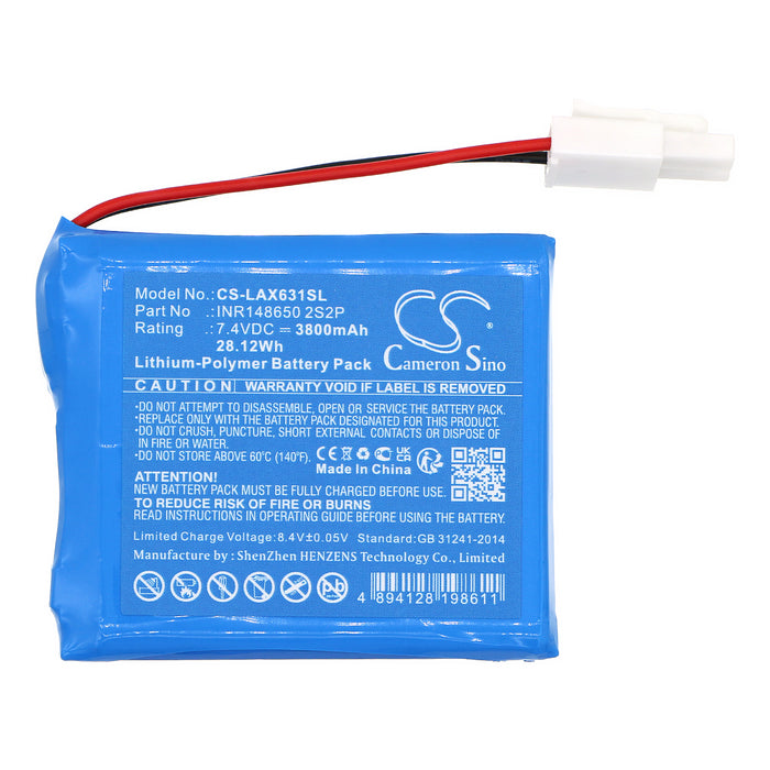 CS-LAX631SL : Battery for Launch X631, X631+ - Replaces Launch INR148650 2S2P