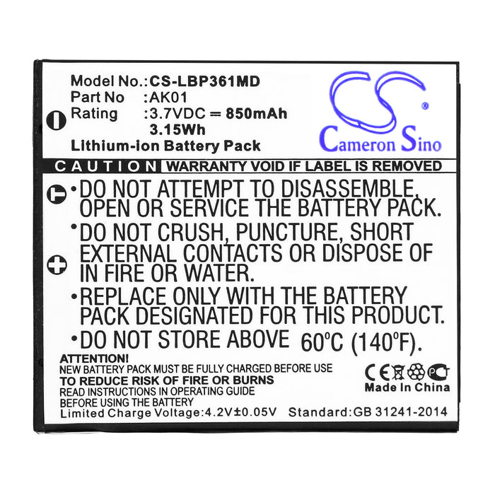 CS-LBP361MD : Battery for Labnet single, multichannel pipettes - Replaces Labnet AK01