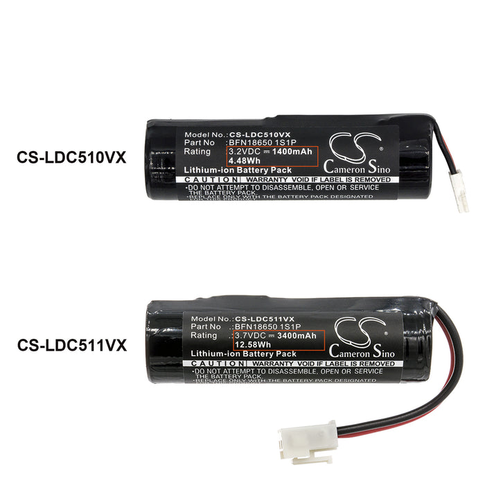 CS-LDC510VX : Battery for Leifheit Dry&Clean 51000, Dry&Clean 51002, Dry&Clean 51113 and others - Replaces Leifheit BFN18650 1S1P, 205050, 205513 and others