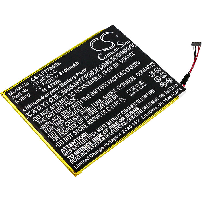CS-LFT700SL : Battery for Alcatel One Touch Pixi 8 8.0 3G, 9005X, OT-9005X and others - Replaces Alcatel TLp032CC, TLp032CD