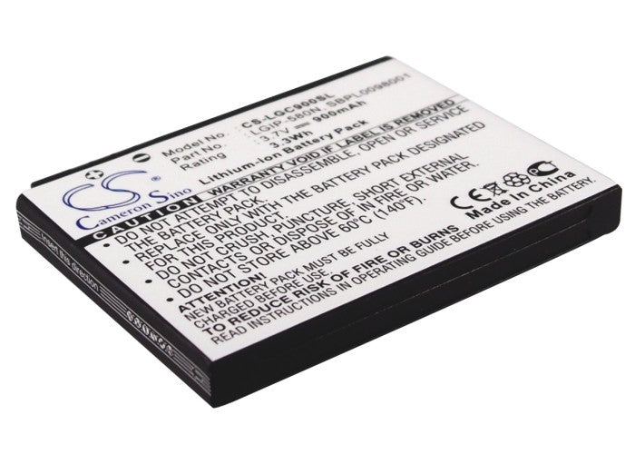 CS-LGC900SL : Battery for Telstra GC900f, GC-900f - Replaces LG LGIP-580N, SBPL0098001, SBPL0098701