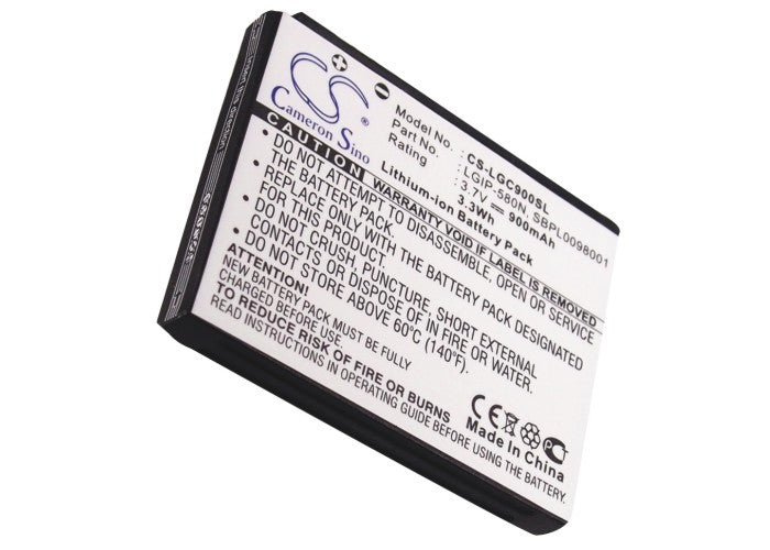 CS-LGC900SL : Battery for Telstra GC900f, GC-900f - Replaces LG LGIP-580N, SBPL0098001, SBPL0098701