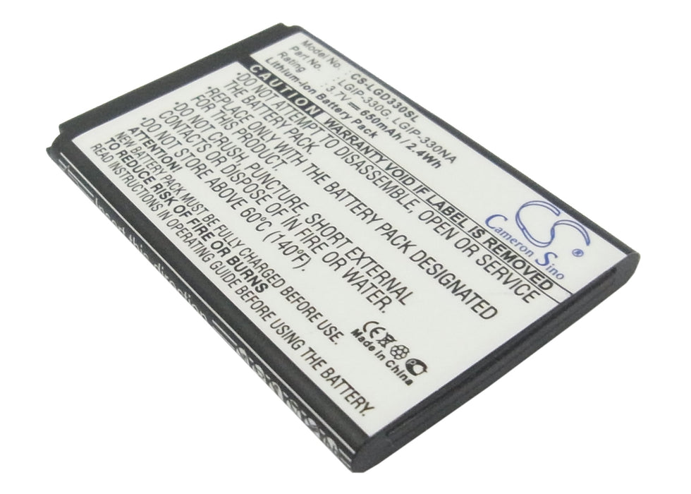 CS-LGD330SL : Battery for LG GD350, GB230, GB220 - Replaces LG LGIP-330NA