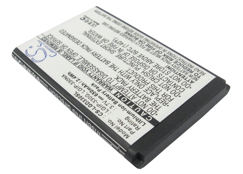 CS-LGD330SL : Battery for LG GD350, GB230, GB220 - Replaces LG LGIP-330NA