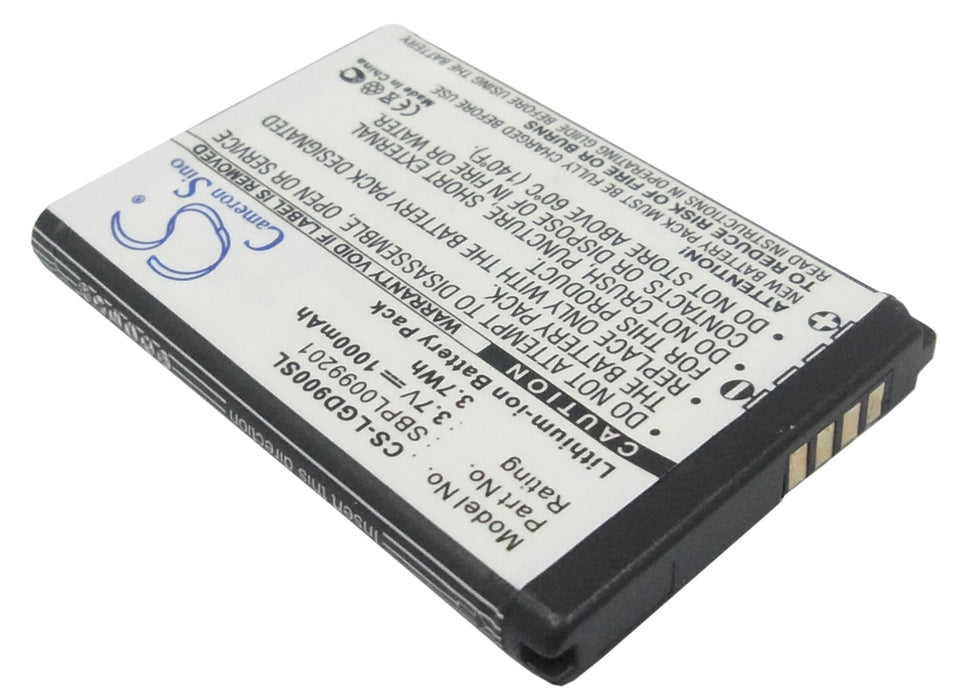 CS-LGD900SL : Battery for LG GD900, GD900 Crystal, BL40 Chocolate - Replaces LG LGIP-520N, SBPL0099201