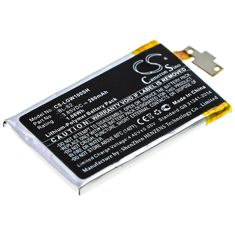 CS-LGW100SH : Battery for LG Watch R, W100, Watch Urbane 3G - Replaces ...