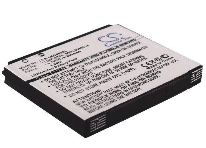 CS-LKC550SL : Battery for LG KC550, KC550 Orsay, KF700 and others - Replaces LG LGIP-570A, SBPL0083514, SBPL0097701