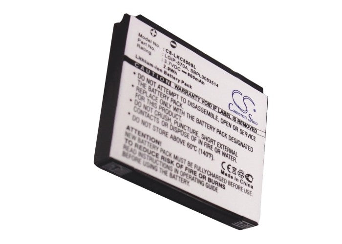 CS-LKC550SL : Battery for LG KC550, KC550 Orsay, KF700 and others - Replaces LG LGIP-570A, SBPL0083514, SBPL0097701