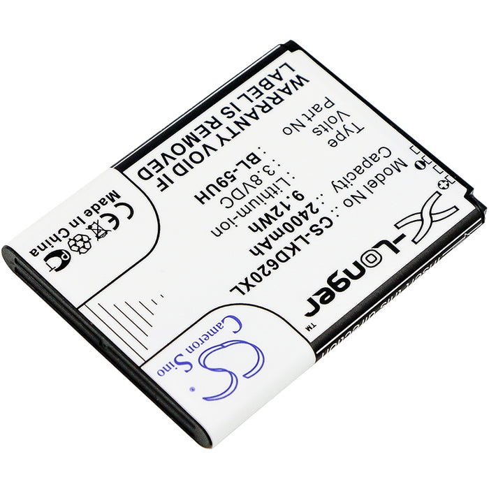 CS-LKD620XL : Battery for LG Optimus G2 Mini, D620, D620R and others - Replaces LG BL-59UH, EAC62258801, EAC62258701