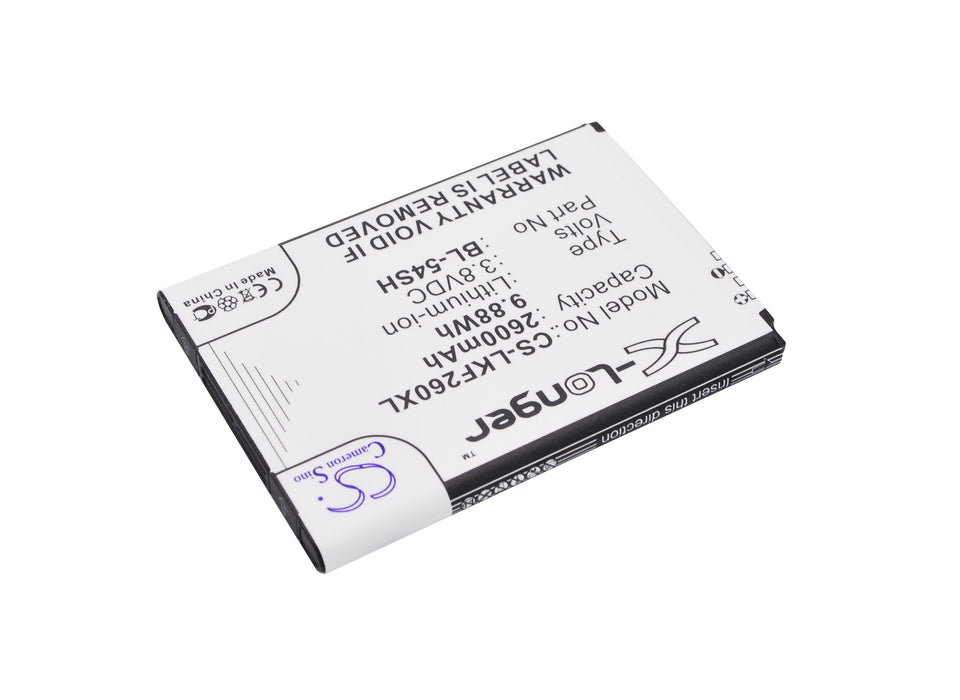 CS-LKF260XL : Battery for LG Optimus LTE III, F260, F260K and others - Replaces LG BL-54SH, BL-54SG, EAC62018301 and others