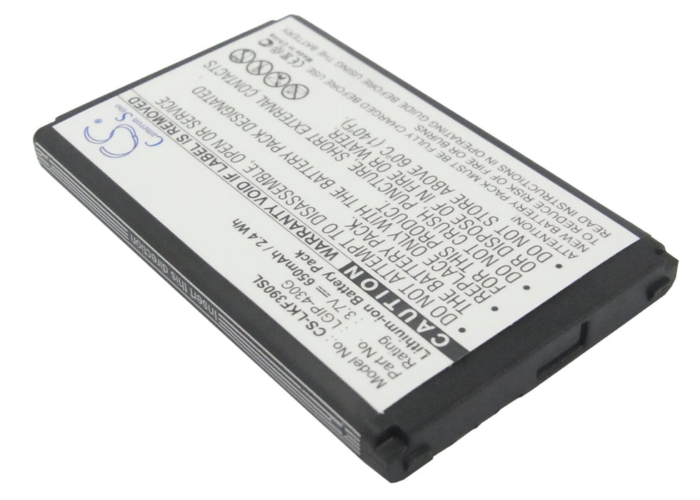 CS-LKF390SL : Battery for LG KF390, KF757, GU230 - Replaces LG LGIP-430G