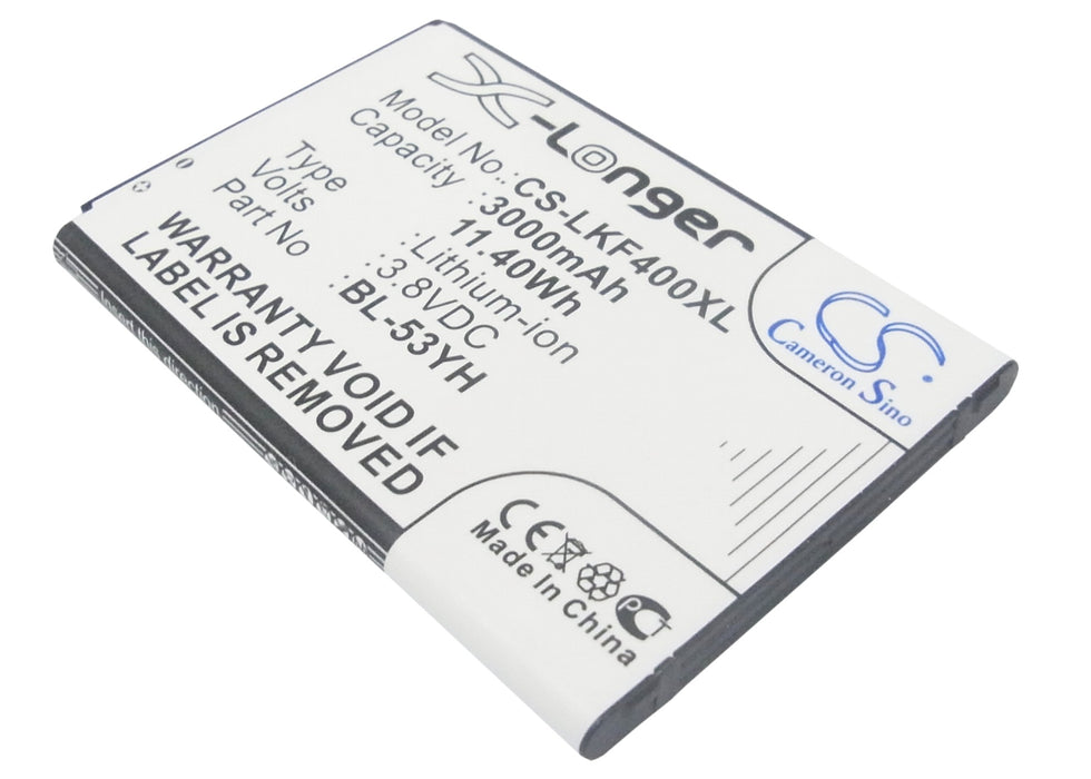 CS-LKF400XL : Battery for LG G3, D855, D855 LTE and others - Replaces LG BL-53YH, EAC62378905