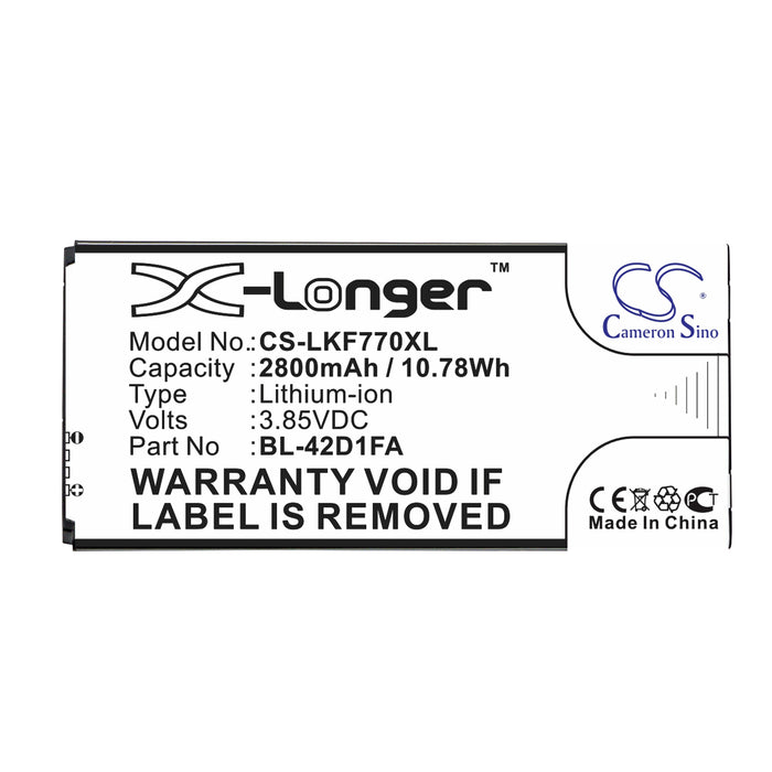 CS-LKF770XL : Battery for LG G5 Mini, F770S, X5 and others - Replaces LG BL-42D1FA, EAC63238201