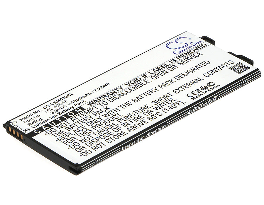 CS-LKH830SL : Battery for LG G5, H830, G5 Lite and others - Replaces LG BL-42D1F, EAC63238901, EAC63238801