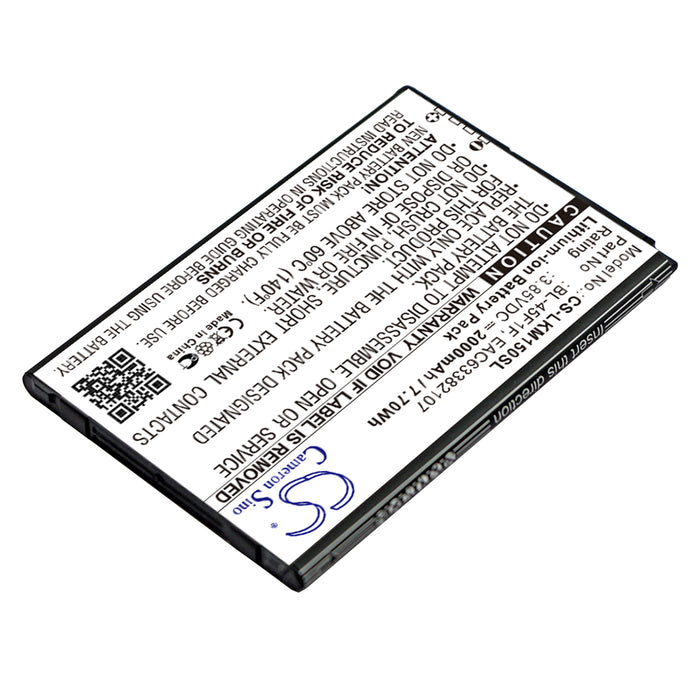 CS-LKM150SL : Battery for LG Rebel 2, L57BL, L58VL and others - Replaces LG BL-45F1F, EAC63382107, EAC63361401 and others