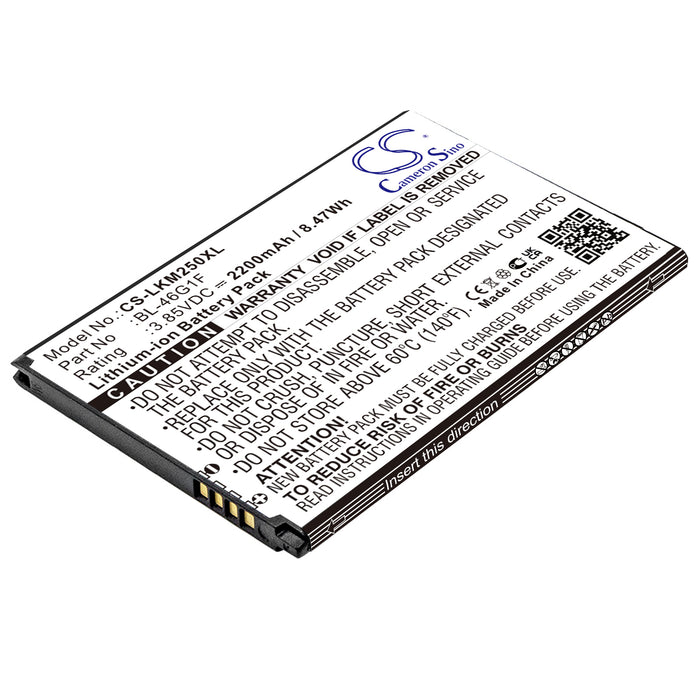 CS-LKM250XL : Battery for LG K10 2017, M250N, K121K and others - Replaces LG BL-46G1F