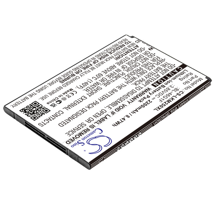 CS-LKM250XL : Battery for LG K10 2017, M250N, K121K and others - Replaces LG BL-46G1F