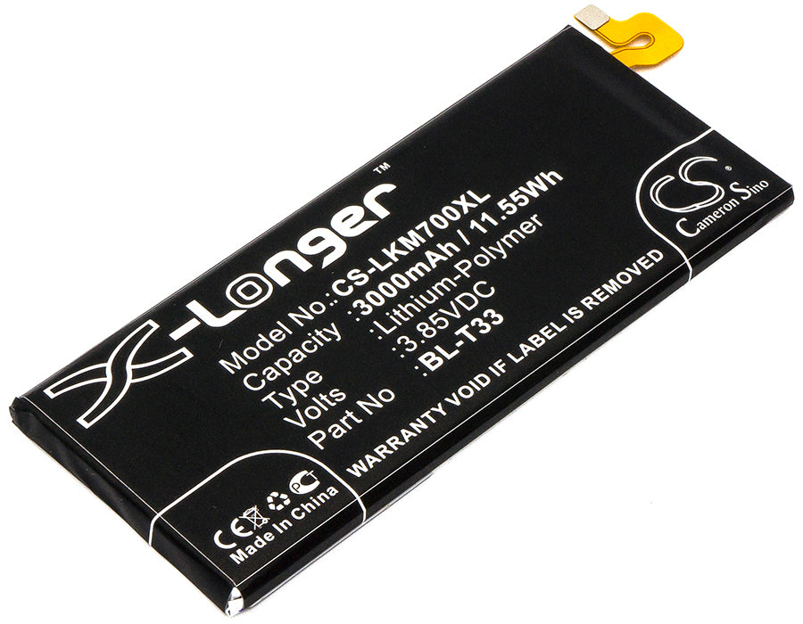 CS-LKM700XL : Battery for LG Q6, M700N, M700A and others - Replaces LG BL-T33