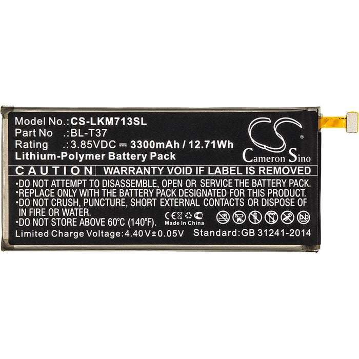 CS-LKM713SL : Battery for LG Q8 2018, Q815L, Q815S and others - Replaces LG BL-T37, EAC63958201