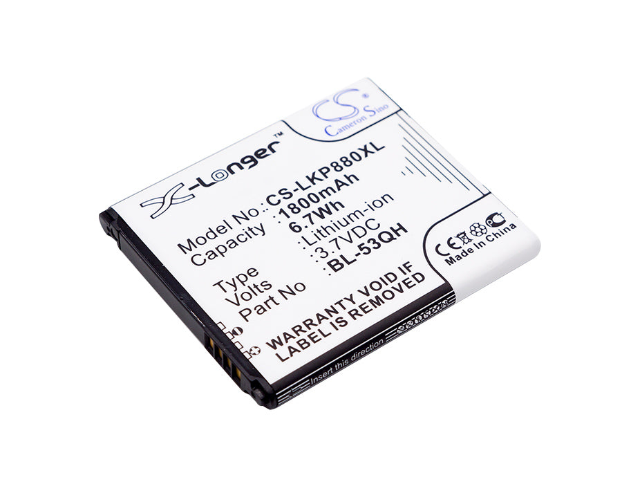 CS-LKP880XL : Battery for LG P880, Optimus 4X HD, Optimus LTE II and others - Replaces LG BL-53QH, EAC61878605, EAC61898401 and others