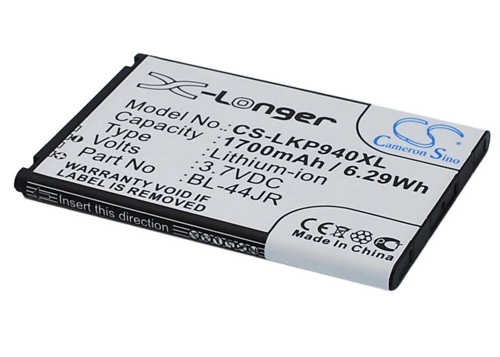 CS-LKP940XL : Battery for LG P940, Prada 3.0, K2 and others - Replaces LG BL-44JR