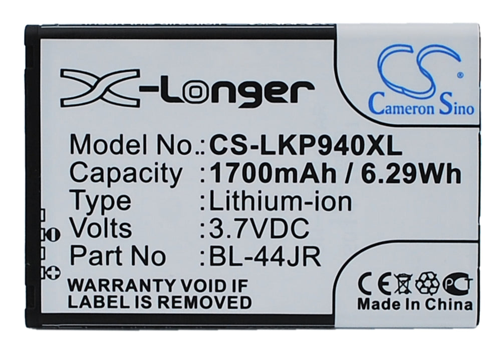 CS-LKP940XL : Battery for LG P940, Prada 3.0, K2 and others - Replaces LG BL-44JR