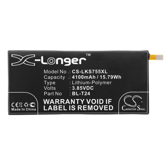 CS-LKS755XL : Battery for LG K220, K220Y, K220Z and others - Replaces LG BL-T24, EAC63358901, EAC63340001