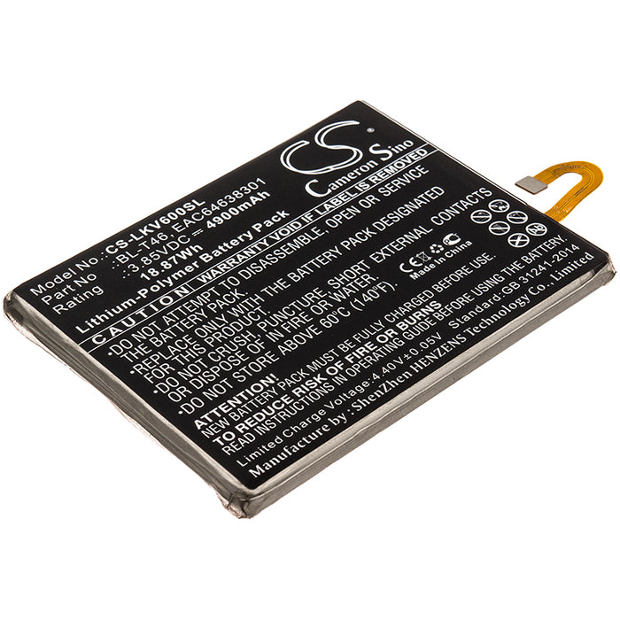 CS-LKV600SL : Battery for LG V60, V60 ThinQ, LMV600VM and others - Replaces LG BL-T46, EAC64638301