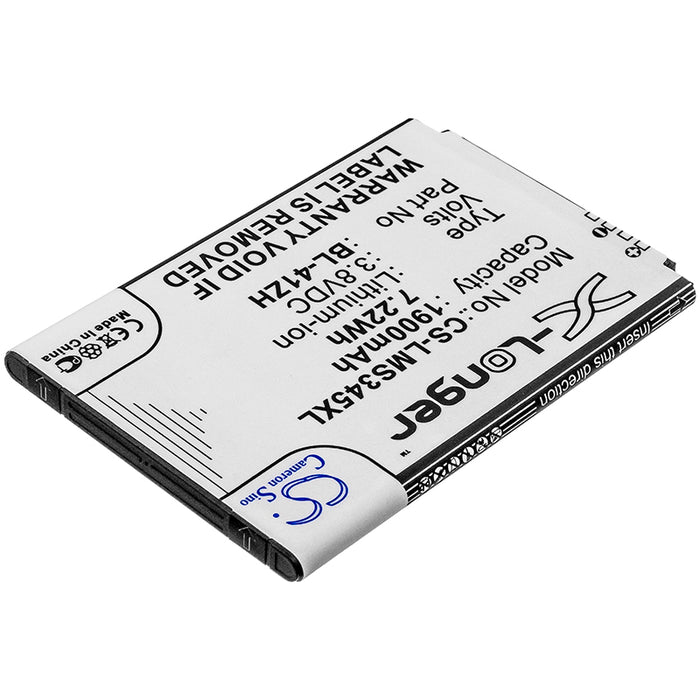 CS-LMS345XL : Battery for LG Optimus C40, Optimus L50, Leon and others - Replaces LG BL-41ZH, EAC62378407, BL-41ZHB and others