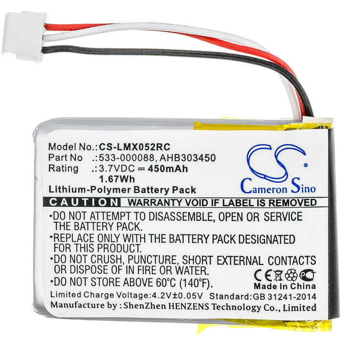 CS-LMX052RC : Battery for Logitech MX Master, MX Anywhere 2, 910-004362 and others - Replaces Logitech AHB303450, L/N: 1412, 533-000120 and others