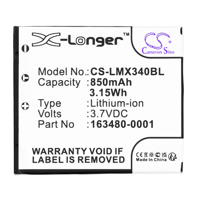 CS-LMX340BL : Battery for Honeywell Voyager 1602G, 8650, 8670 - Replaces Honeywell 50129434-001FRE, HHPI363, 163480-0001 and others