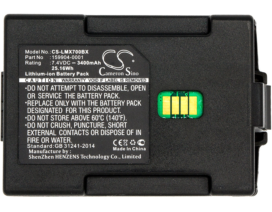 CS-LMX700BX : Battery for Honeywell TXE TECTON MX7 - Replaces HONEYWELL 159904-0001, 163467-0001, MX7A380BATT and others