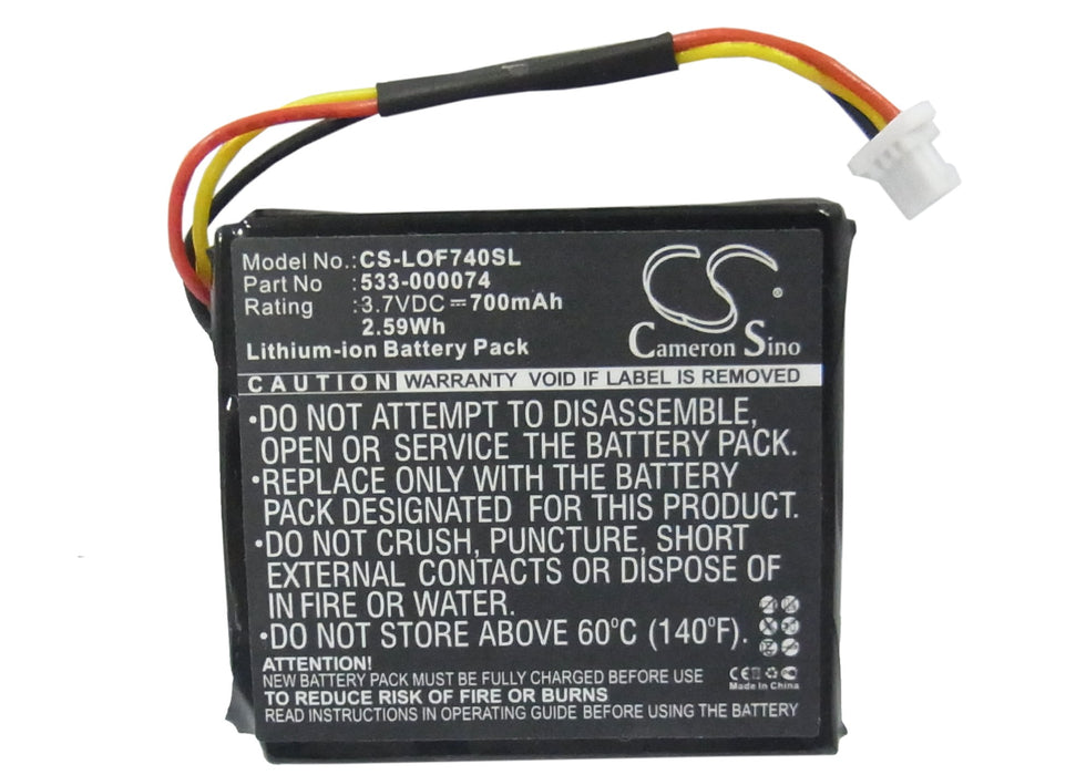 CS-LOF740SL : Battery for Logitech G930, F540, 981-000257 - Replaces Logitech 533-000074