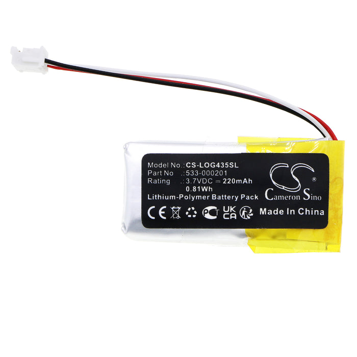 CS-LOG435SL : Battery for Logitech G435 - Replaces Logitech 533-000201, 521630