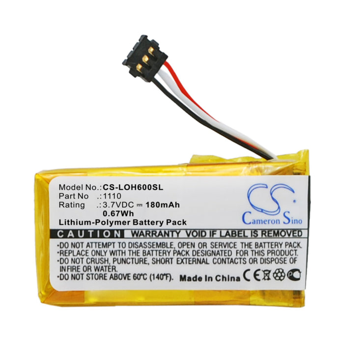 CS-LOH600SL : Battery for Logitech H600 981-000341 - Replaces Logitech 1110, 533-000071