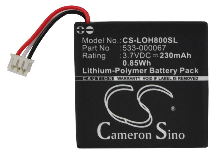 CS-LOH800SL : Battery for Logitech H800 - Replaces Logitech 533-000067, AHB472625PST, L/N: 1109 and others