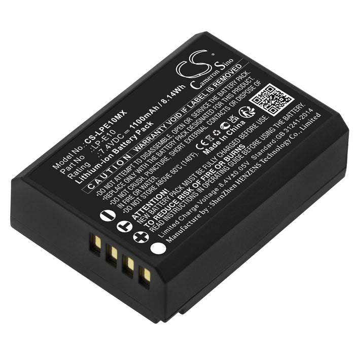 CS-LPE10MX : Battery for Canon EOS 1100D, EOS KISS X50, EOS REBEL T3 and others - Replaces Canon LP-E10