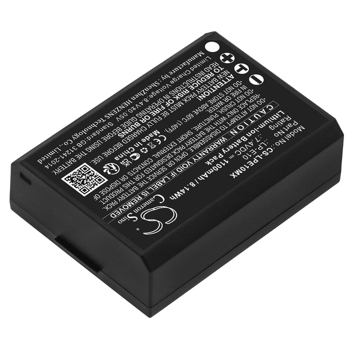 CS-LPE10MX : Battery for Canon EOS 1100D, EOS KISS X50, EOS REBEL T3 and others - Replaces Canon LP-E10