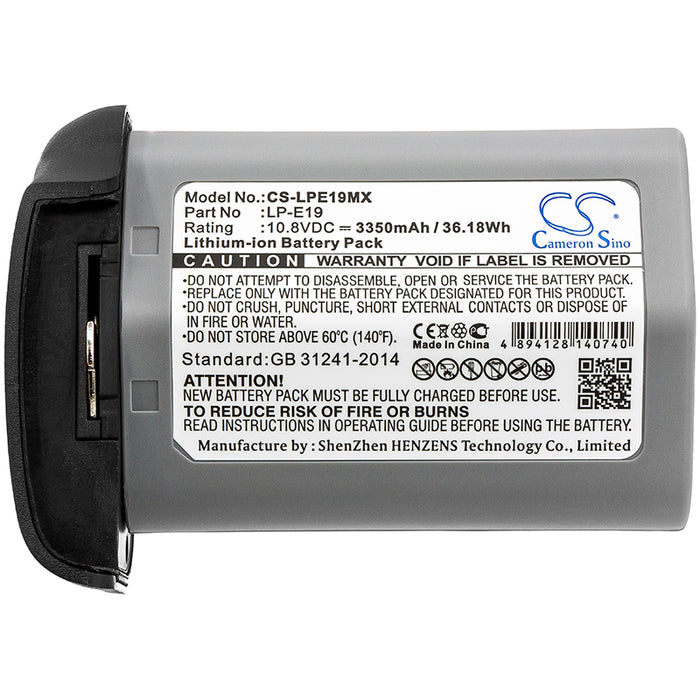 CS-LPE19MX : Battery for Canon EOS-1D, X Mark II, 1DX and others - Replaces Canon LP-E19