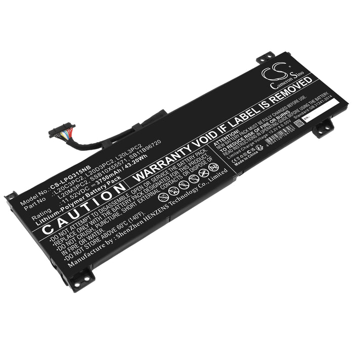 CS-LPG315NB : Battery for Lenovo IdeaPad Gaming 3 15ACH6 82K201EVMX, IdeaPad Gaming 3 15ACH6 82K20098ID, IdeaPad Gaming 3 15ACH6 82K201QTRU and others - Replaces Lenovo L20C3PC2, L20D3PC2, L20L3PC2 and others