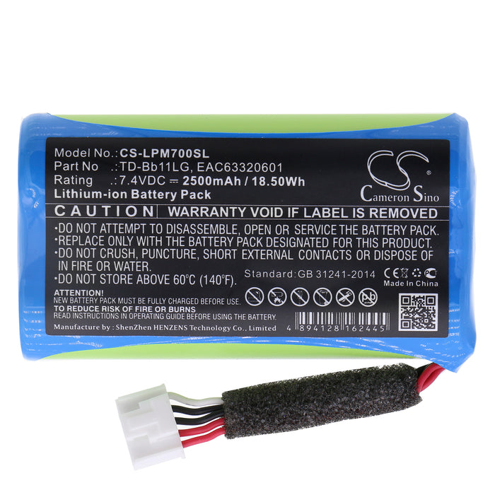 CS-LPM700SL : Battery for LG Music Flow P7, NP7550, PJ9 and others - Replaces LG TD-Bb11LG, EAC63320601, EAC63918901