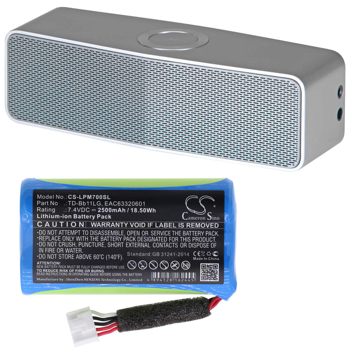 CS-LPM700SL : Battery for LG Music Flow P7, NP7550, PJ9 and others - Replaces LG TD-Bb11LG, EAC63320601, EAC63918901