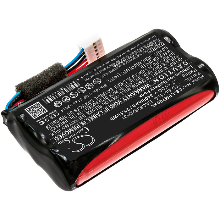 CS-LPM700XL : Battery for LG Music Flow P7, NP7550, PJ9 and others - Replaces LG TD-Bb11LG, EAC63320601, EAC63918901