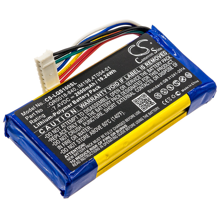 CS-LQS100SL : Battery for Qolsys IQ Panel - Replaces Qolsys QR0018-840, IM198, 4T054-01